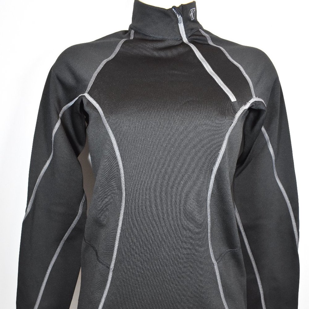 Women's KLIM Solstice Black Skiing/Snowmobile Outdoor 3.0 Base Layer w/ Zipper
